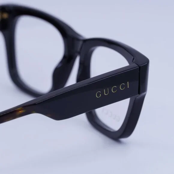 🕶️ New Gucci GG1669O 005 Eyeglasses - Black/Havana Frame 52mm